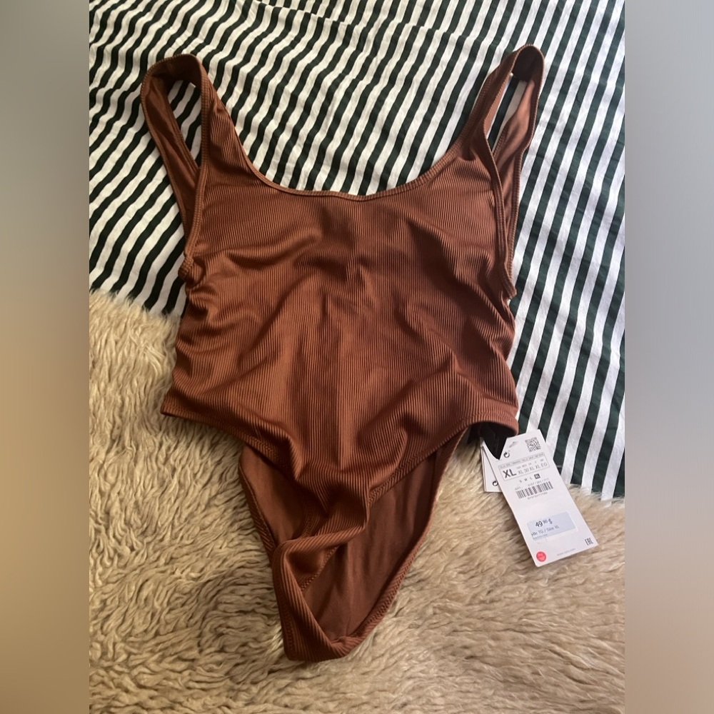 NWT Zara Ribbed One-Piece Swimsuit